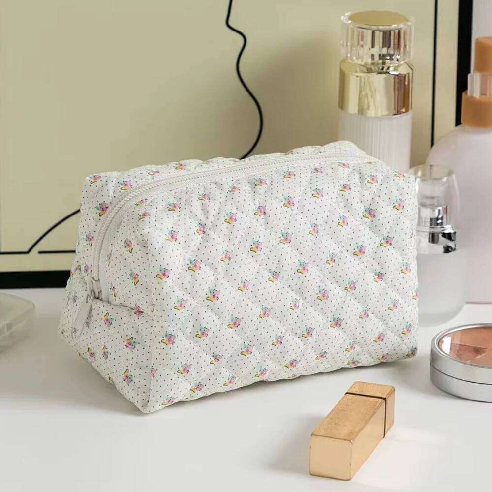 Floral Printed Lipstick Storage Women's Cosmetic Bag Beauty Case Travel Makeup Pouch Toiletry Organizer Y260206