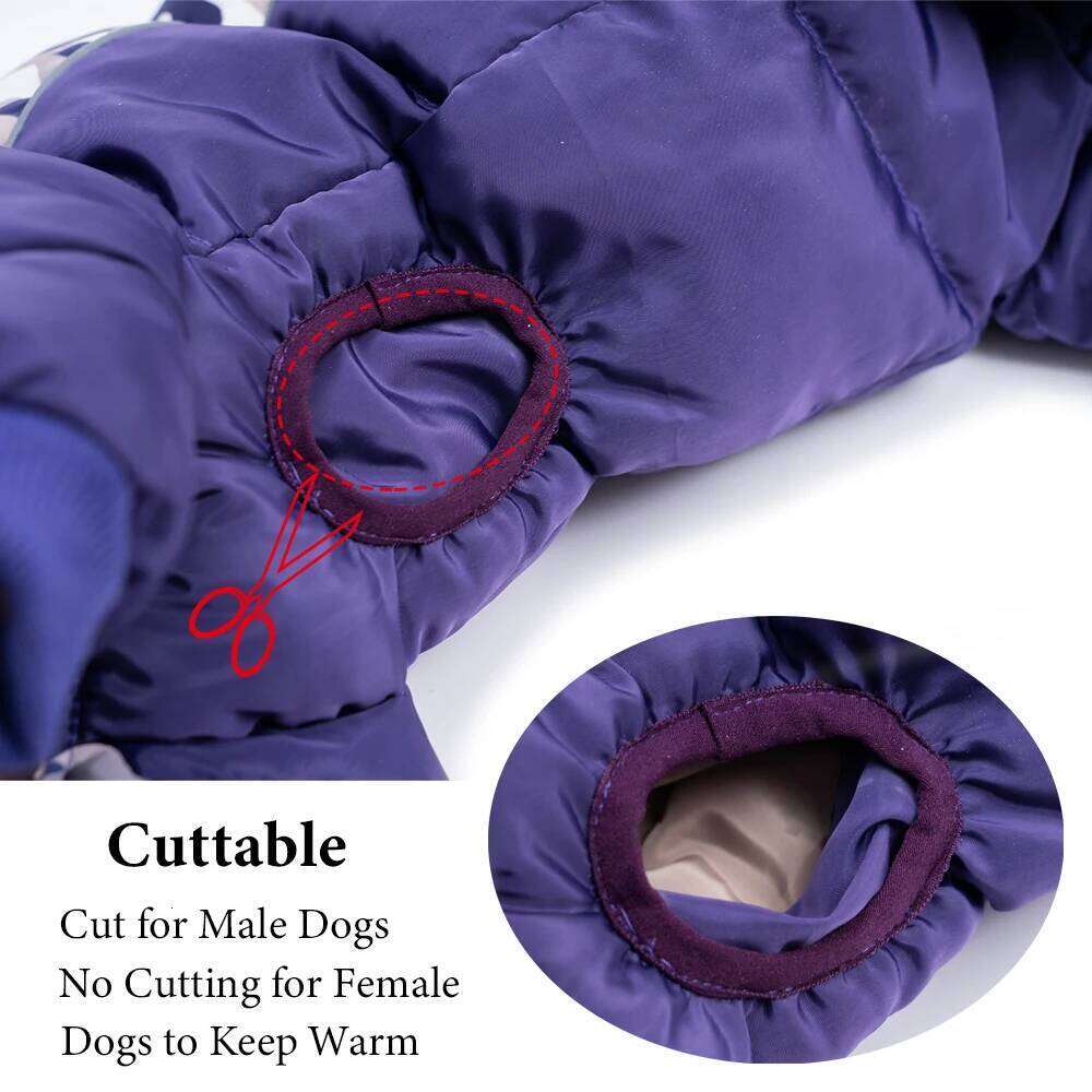 Famous brand Winter Overalls Super Thicken Warm Dog Coat Waterproof Snowsuit Full Covered Belly Pet Clothes Jacekt for Medium Dogs pupakaIK