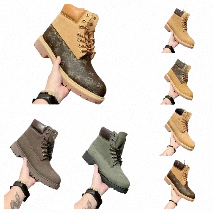 2025designer boot Designer luxury Tims Shoes Men Waterproof Ankle Classic Martin Shoe Cowboy Yellow Red Blue Black Pink Hiking Motorcycle Boots Eur 36 A99L#