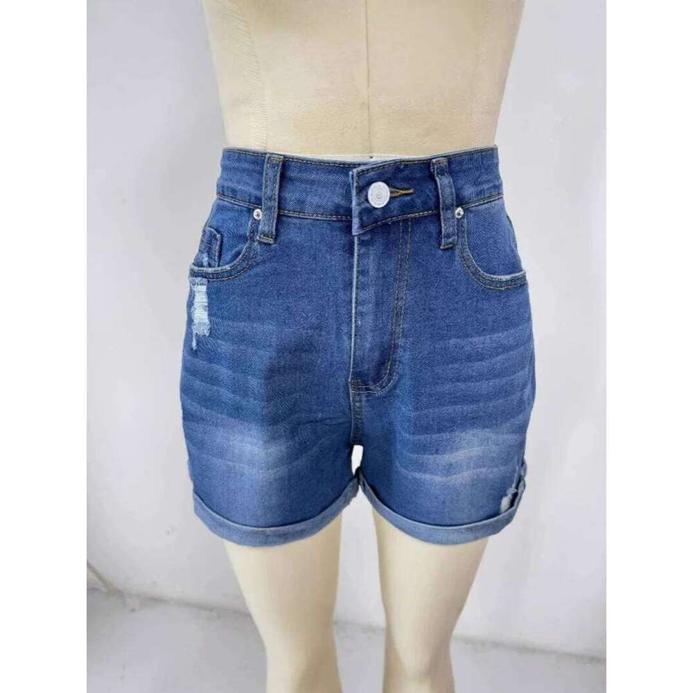 Retro American High Waist Jeans Women Summer Sexy Slimming Hot Pants Trendy Shorts Cotton Material from Mainland China C260206