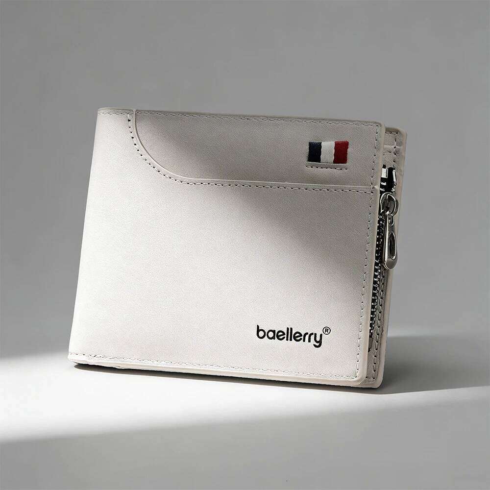 New Short Wallets High Quality Card Clips Zipper Male Coin Purse ID & Photo Holder Luxury Big Capacity Men Wallet Y260206