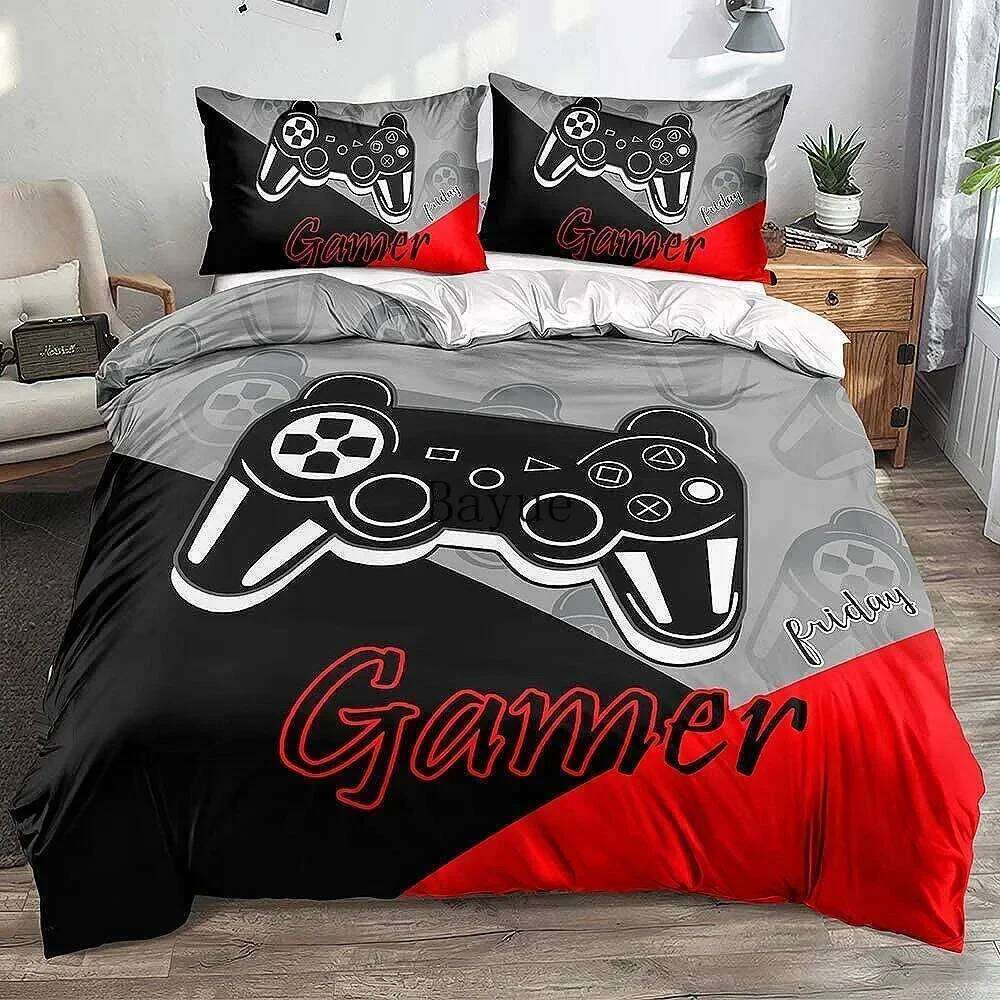 Gamer Bedding Sets for Boys Gaming Duvet Video Games Comforter Cover custom Designs Bed Set with Pillowcase XJ260206