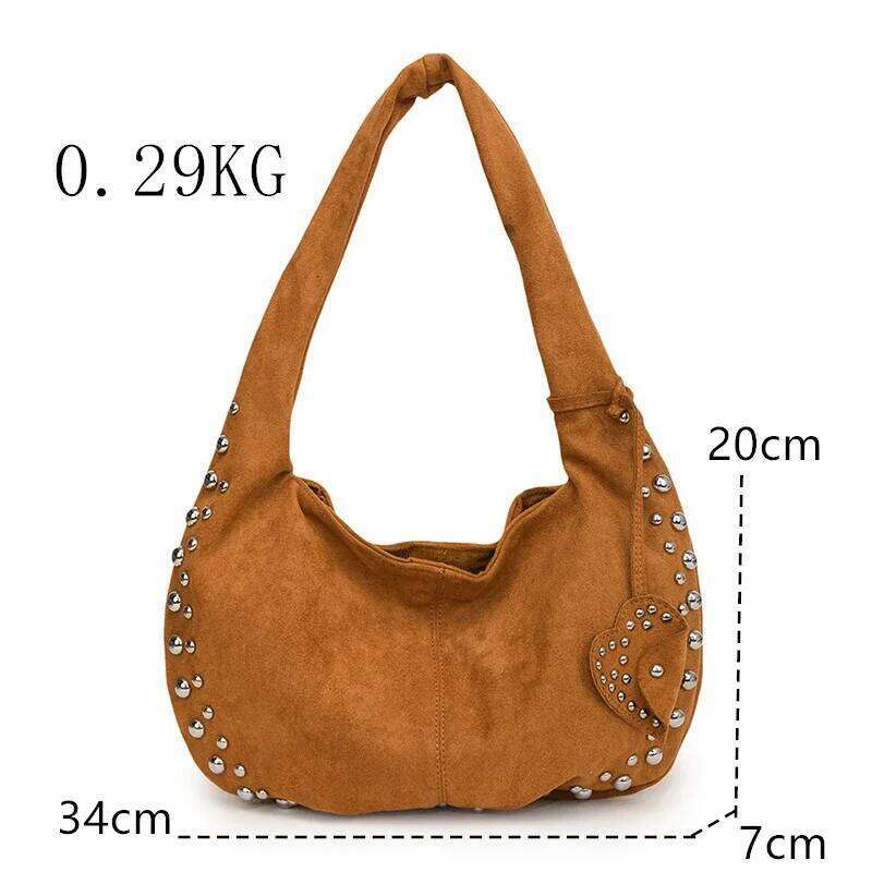 High Quality Deerskin Velvet Leather Handbag Luxury Female Underarm Satchel Purses And Designer Women Shoulder Crossbody Bags Y260205