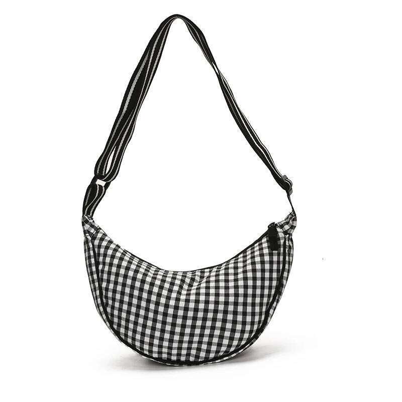 Grid Crossbody Sweet Plaid Dumpling Casual Simple Chest Pack Summer Canvas Messenger Bags Outdoor Travel Shoulder Bag XJ260129