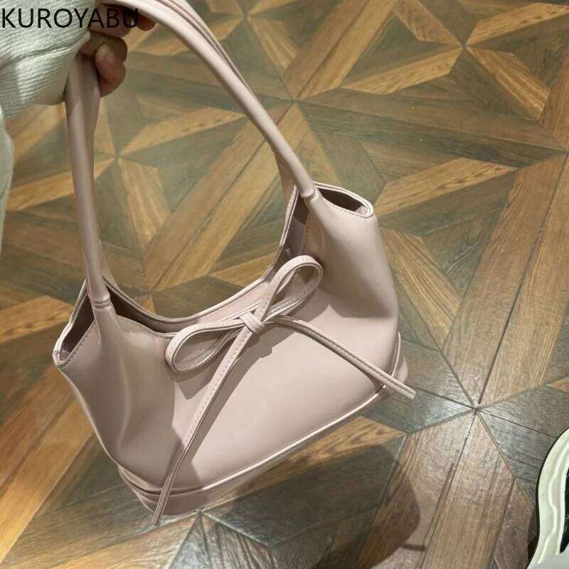 Fashion Bow Backpack Women's Girl Korean Tote PU Leather Underarm Shoulder Crossbody Bag Y2K Handbag 2025 Bolsas De Mujer Y260205