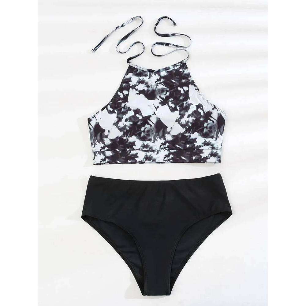 Riseado High Waist Bikini Woman Swimsuit Tie Dye Bathing Suit Sexy Bikinis Set Summer Beachwear XJ260206