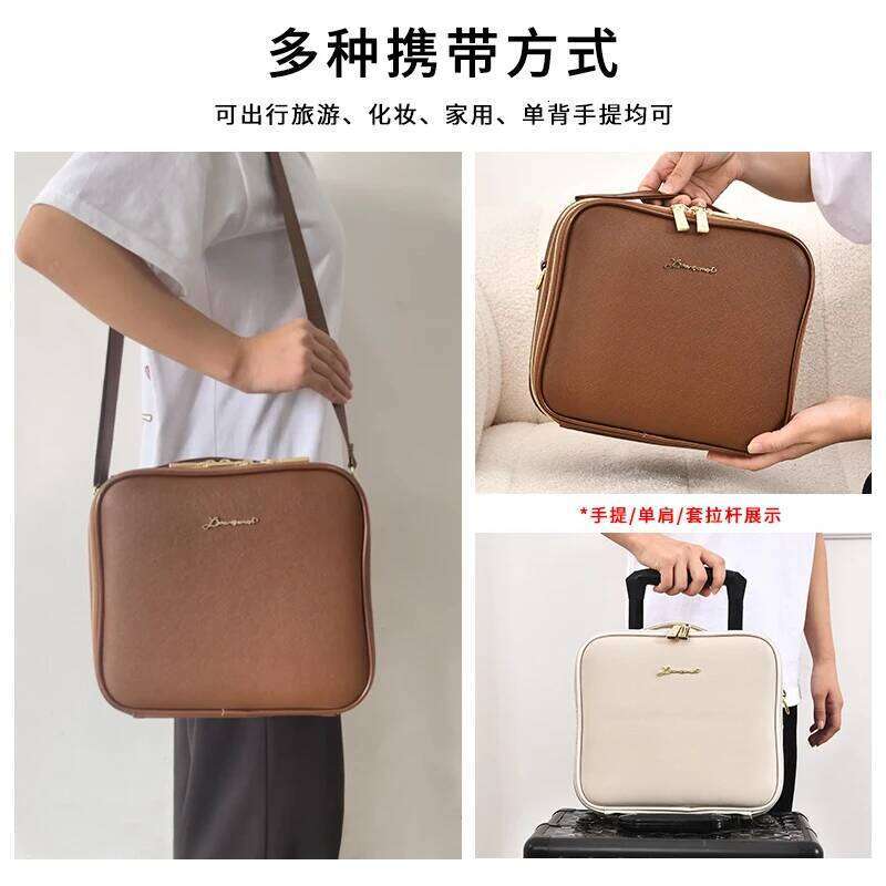 Bag 2024 New Portable Three-layer Professional Make-up Artist Cosmetic Storage Case Y260206