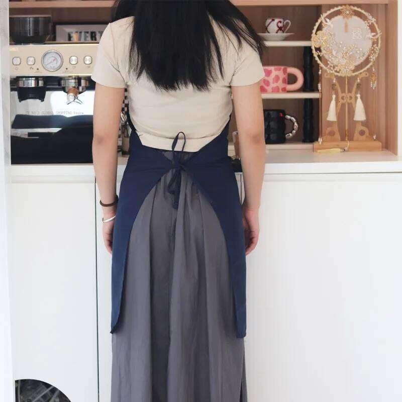 Fashion Kitchen Adjustable Bib with Pockets Cooking Aprons Restaurant Chef Work Waterproof Anti-oil Stain Apron S260205