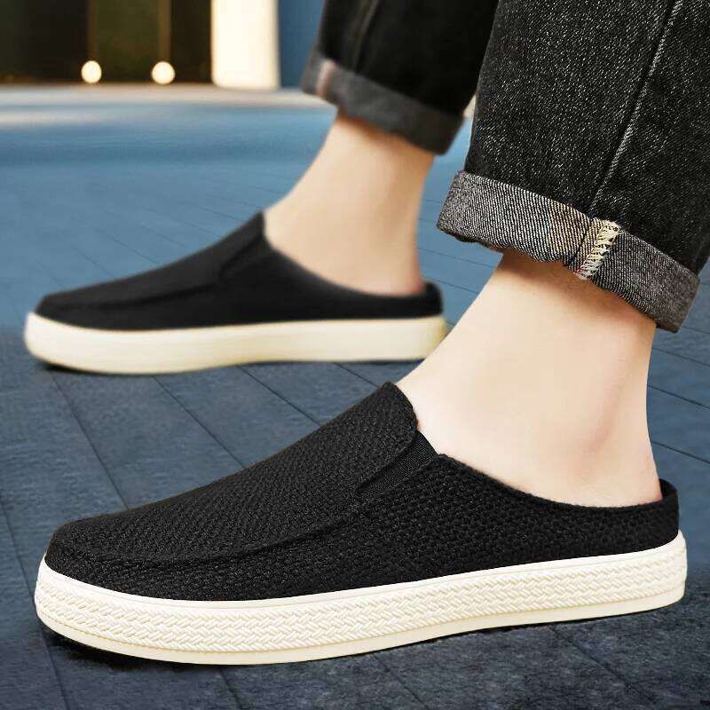 Soft Bottom Half Drag Breathable Casual Sneakers Comfort Men'S Summer Cheap Shoes Clearance Free Shipping