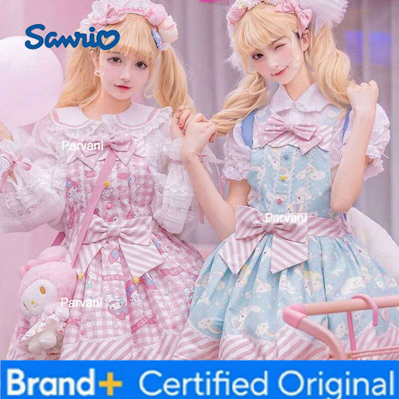 Sanrio Lolita Sweet Cartoon Print Princess Dress Women Cute Bow Lace Party Strap Dresses Girly Harajuku Kawaii Y2k Mini Vestidos H260206 - view 3