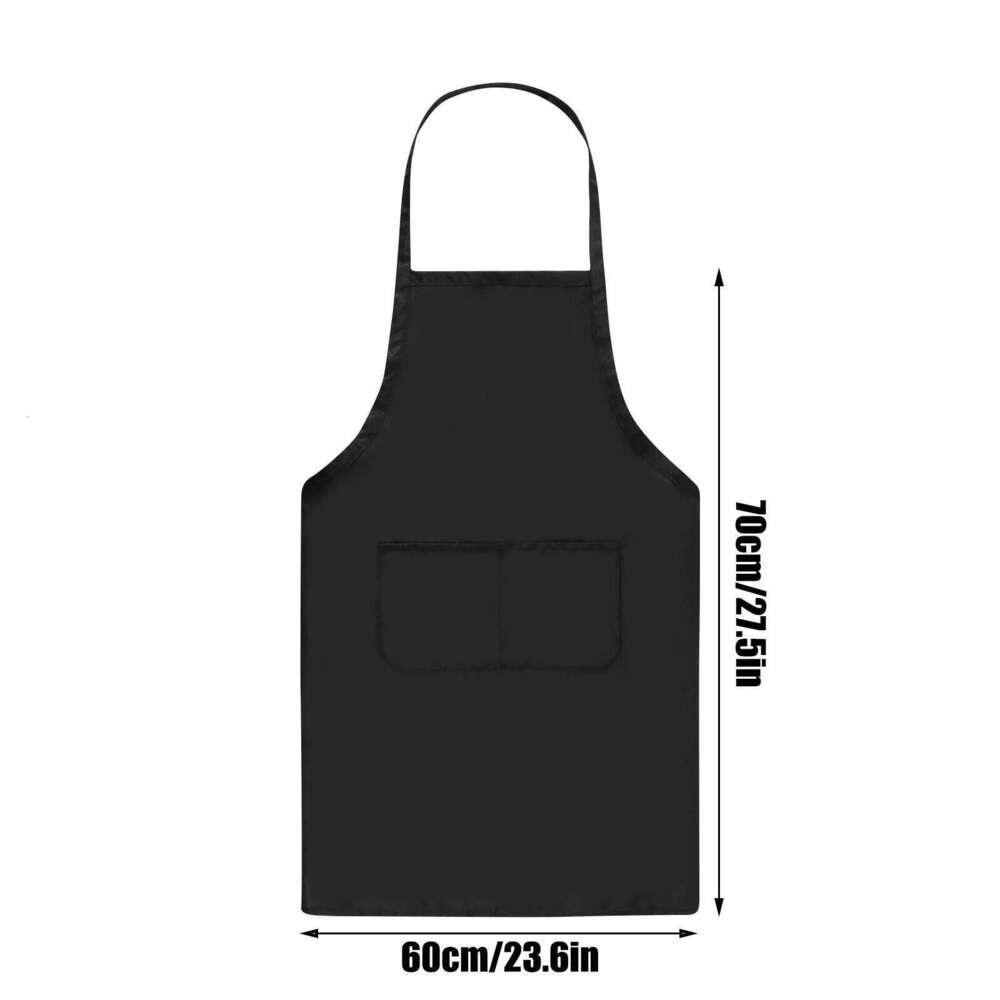 Plain Women And Men With Double Pockets, Waterproof Aprons Cooking Adult Chef Kitchen Apron For Grilling, Working S260205