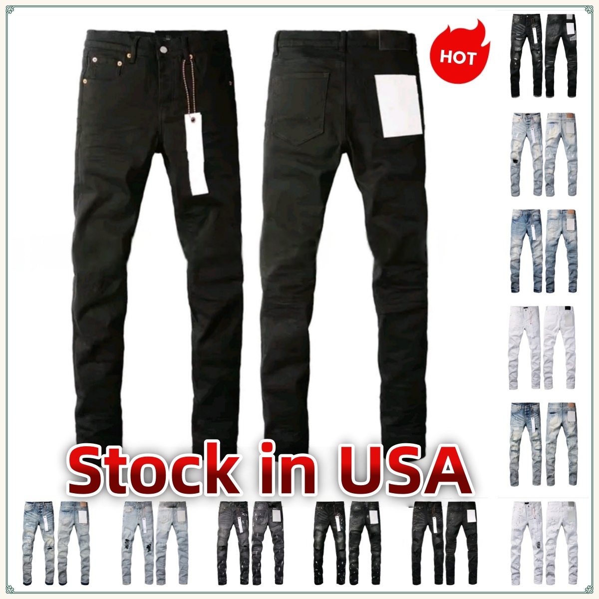 Designer purples Jean For Mens jeans letters Designer Pants Denim Trousers Mens purples brands jeans High Quality Straight Retro Ripped Biker Motorcycle Jean