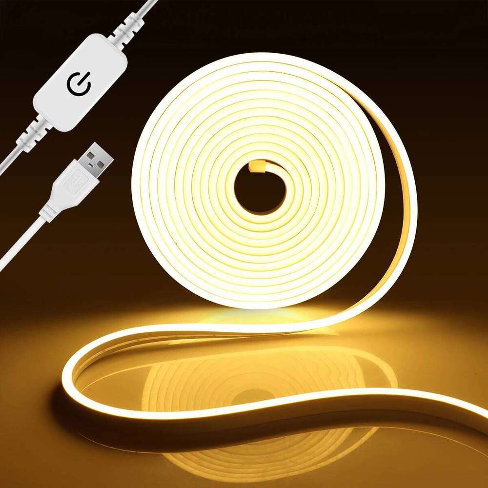 Dimmable Neon LED Light Cabinet Strip Kitchen Shelf Pantry Showcase Bedroom Closet Backlight Lamp Touch Sensor Switch Z260206