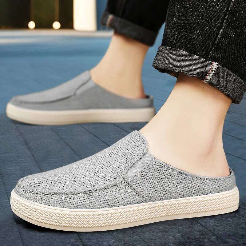 Soft Bottom Half Drag Breathable Casual Sneakers Comfort Men'S Summer Cheap Shoes Clearance Free Shipping
