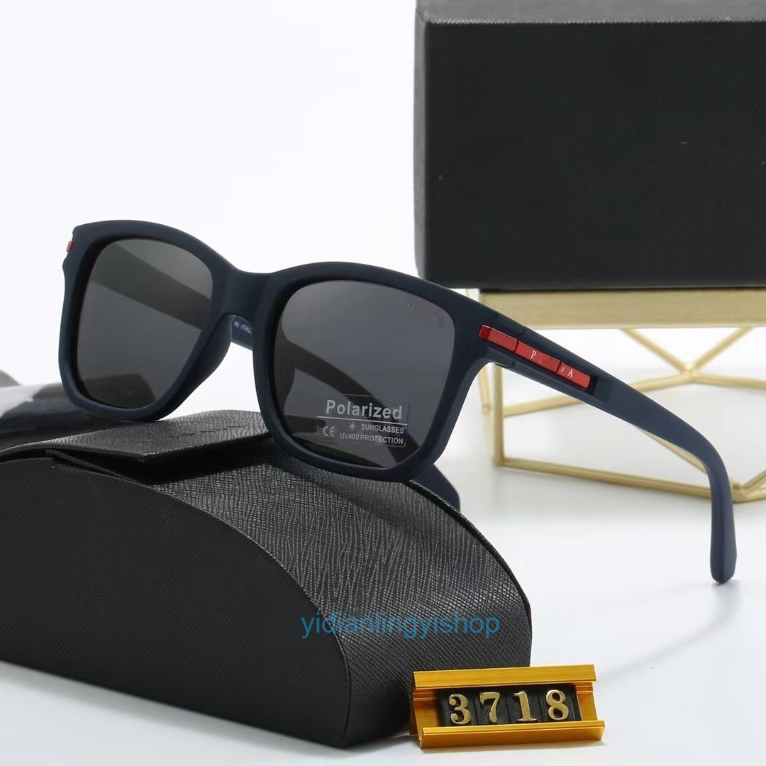 pradia sunglases designer women men Fashion Matte Square Mens Polarized Sunglasses Fashionable Anti-3718