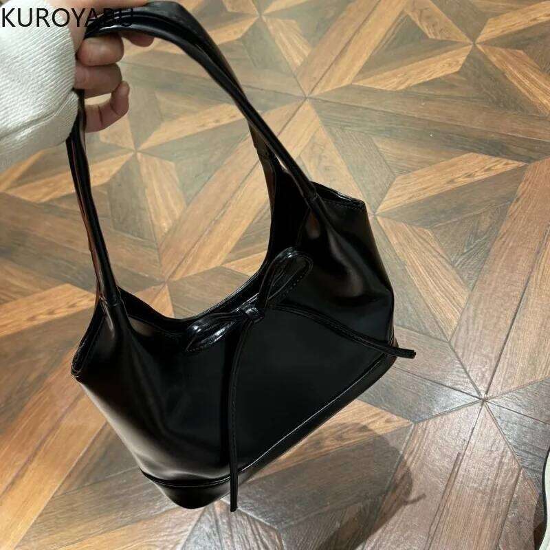 Fashion Bow Backpack Women's Girl Korean Tote PU Leather Underarm Shoulder Crossbody Bag Y2K Handbag 2025 Bolsas De Mujer Y260205