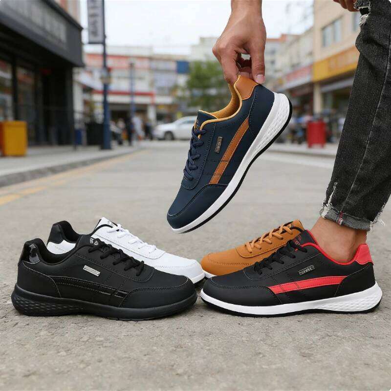 Shoes for Lace Up Footwear Vulcanized Men Casual Sneaker Fashionable Lightweight Anti Slip Comfortable Man Shoe Tennis Masculino