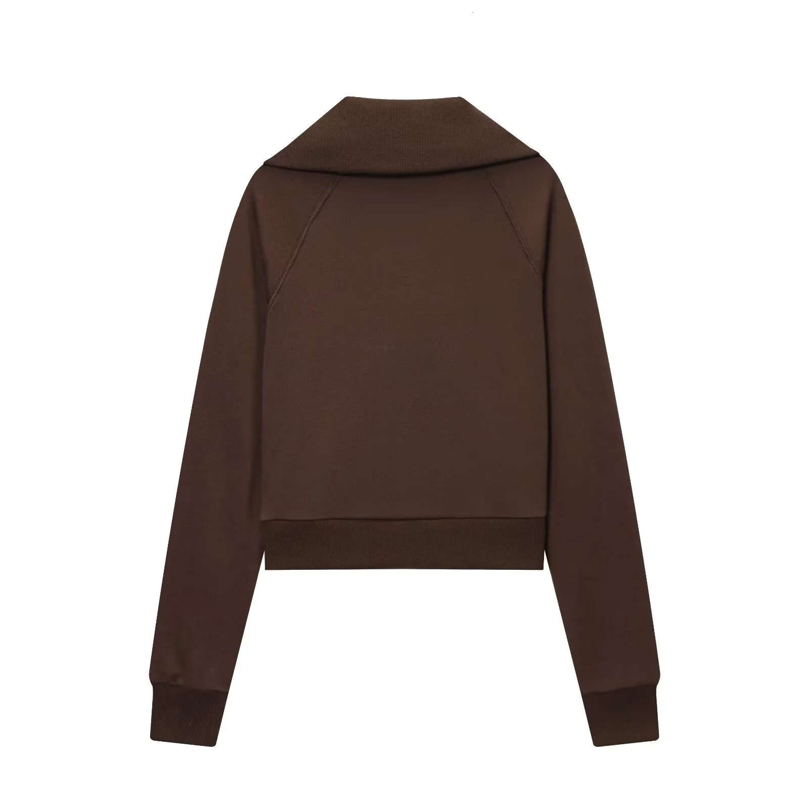 2025 Autumn Womens Casual Lapel LongSleeved Zipper Fleece Jacket HighWaisted Terry Flared Trousers 260126 - view 4