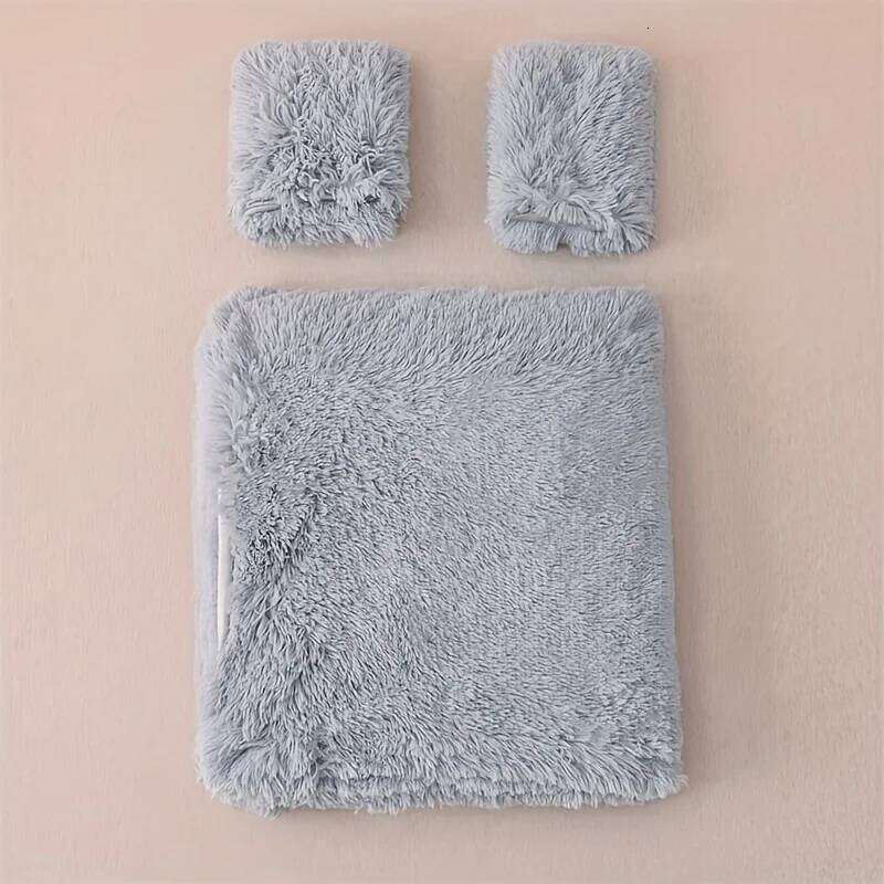 3PC Solid Plush Cover Comfortable Bedding 1 Duvet cover 2 Pillowcases Soft And Skin Friendly No Filling Four Seasons XJ260206