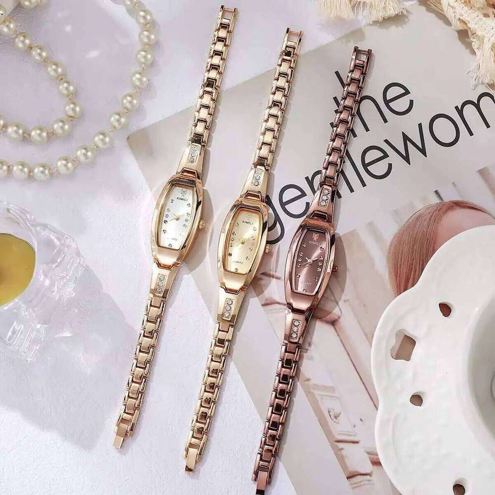 Luxury Rhinestone Women Watches Fashion Oval Dial Ladies Quartz Watch Reloj MujerWithout Box Z260206