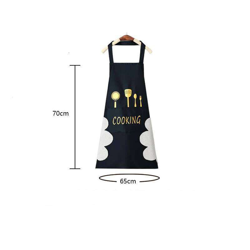 Waterproof Oilproof Can Wipe Hands Kitchen Work Clothes Home Cooking Cleaning Men and Women Universal Sleeveless Apron S260205