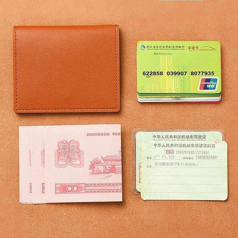 1Pc Bag Slim Compact Bank ID Case Driver's License Wallet Simple and Anti Demagnetization Card Holder Purses Y260206