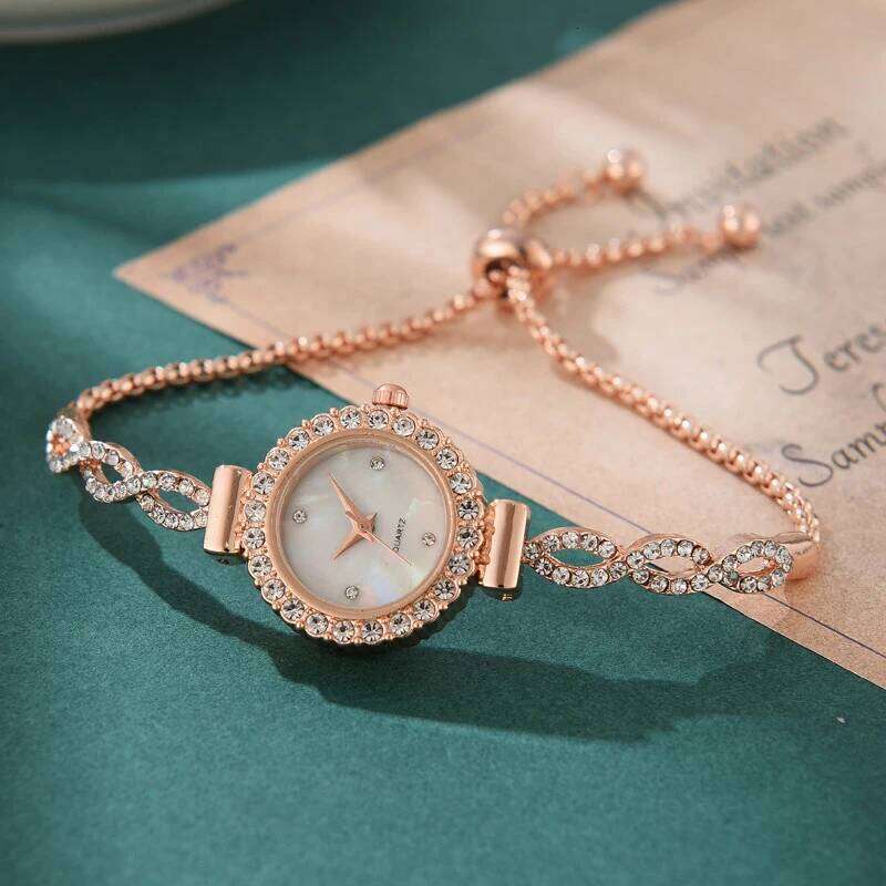 Fashion Rhinestone Women Watch Ladies Bracelet Quartz Watches Clock Relogio Z260206