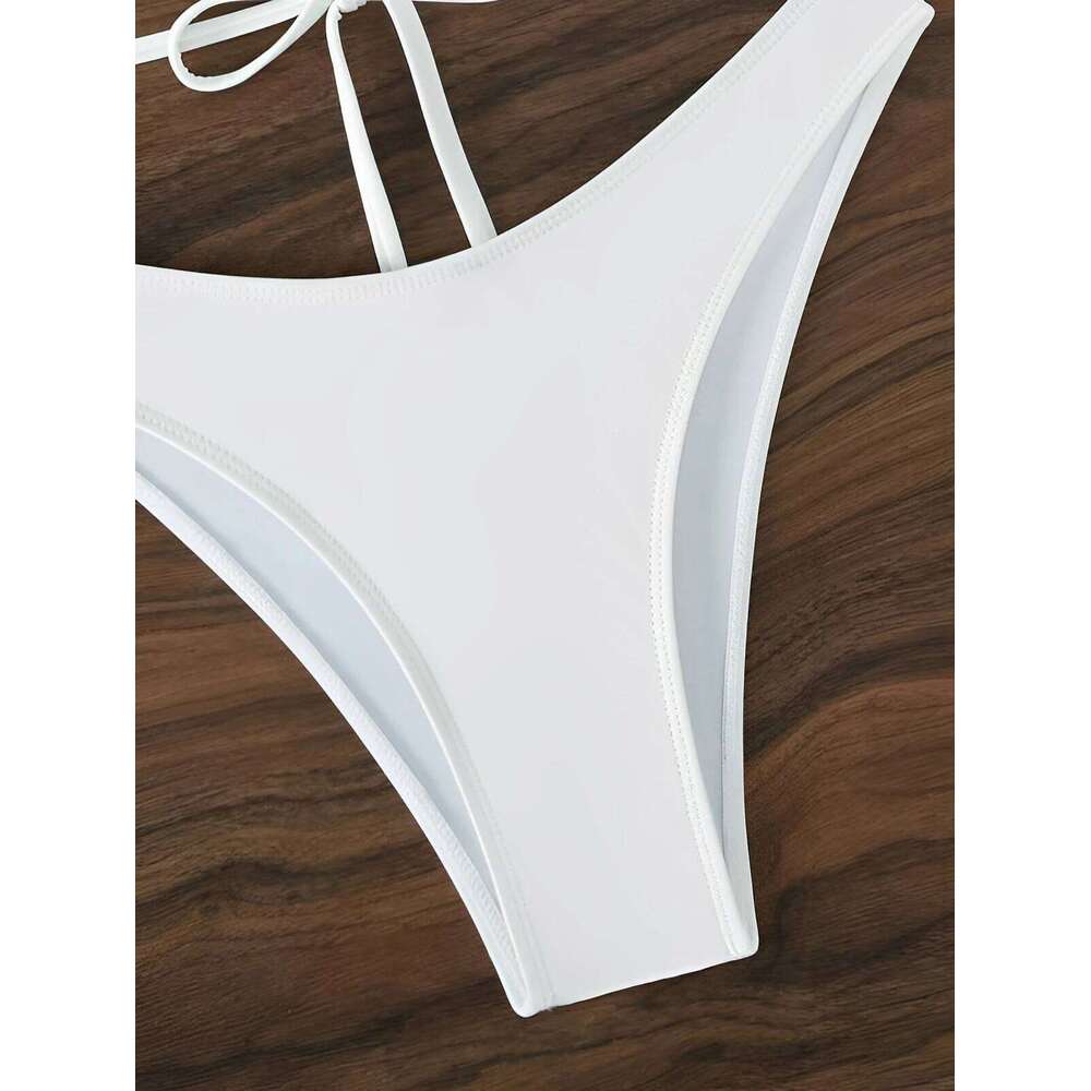 Triangle Bikini Set Decorated With Seashell Swimsuit Women Swimwear Female Sexy Bathers Bathing Swimming Swim Suit Beachwear XJ260206