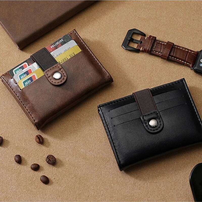 Men Soft Leather Multi Card Slot Vintage Small Wallet for Male Student Y260206