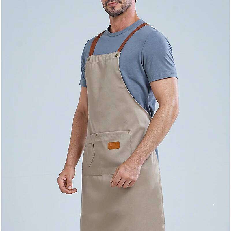 Kitchen Waterproof cross adjustable webbing Restaurant bar Barbershop work apron S260205