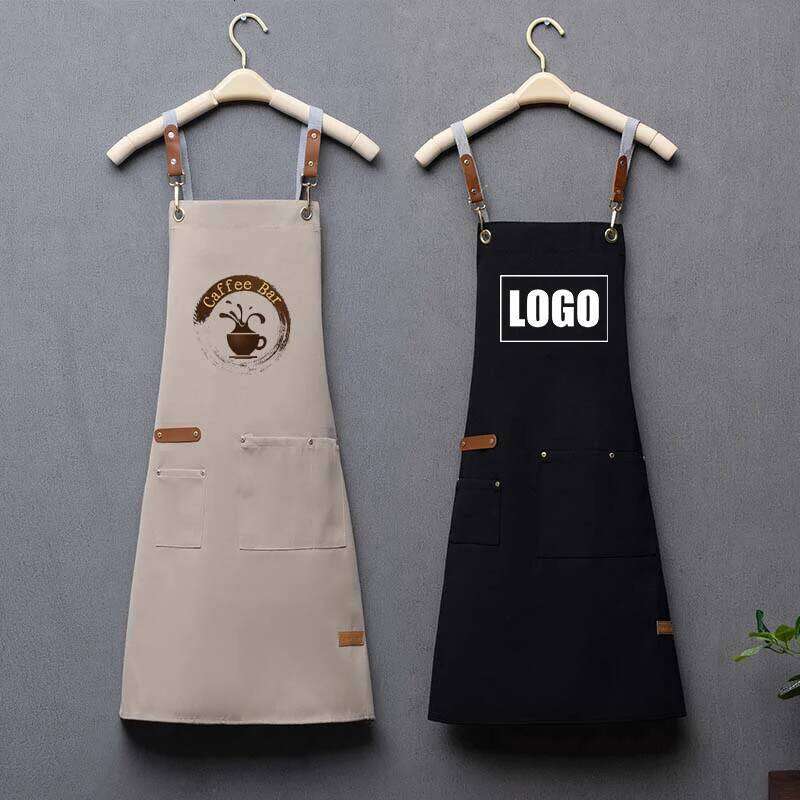Customize Company LOGO Restaurant Work Cloth Waterproof Oil Resistant and Durable Fabric Wearable All Seasons Sleeveless Apron S260205