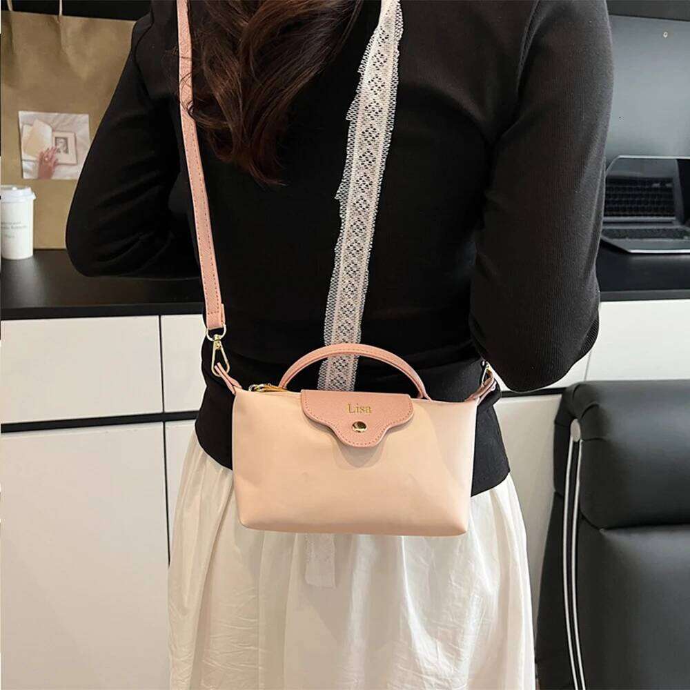 Customized name casual handbag, versatile color-blocking nylon fabric single-shoulder bag, crossbody small cloth bag XJ260129