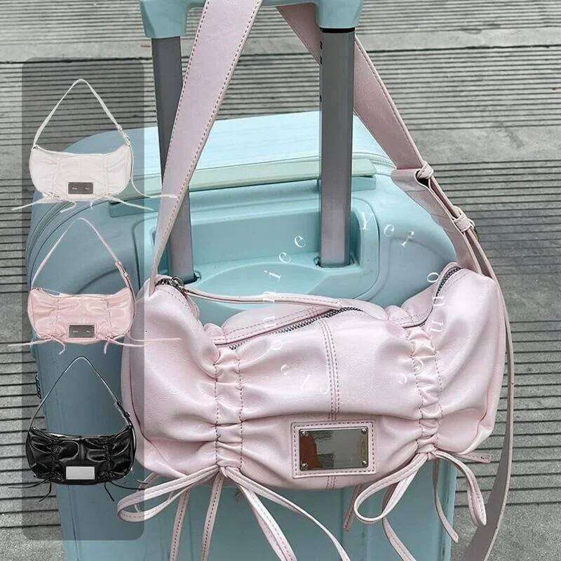 Wild Knot oulder Dstring Crossbody Bag for Women Daily Use Polyester Material Summer 2024 Sle Y260205