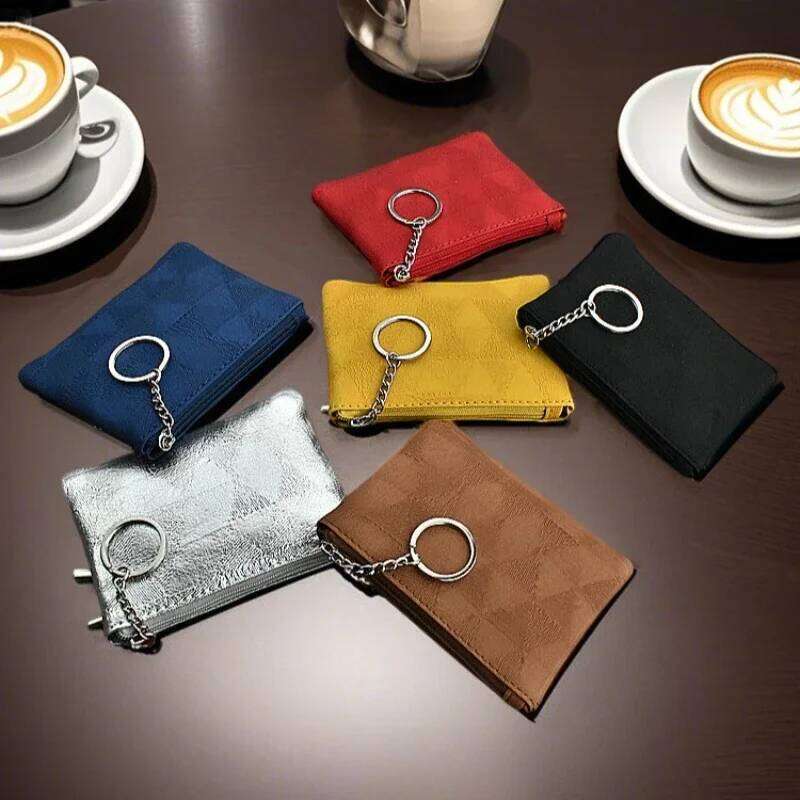 Women Wallet Fashion Zipper Coin Purse Multifunctional Mini PU Leather Key Bag Card Holder Y260206