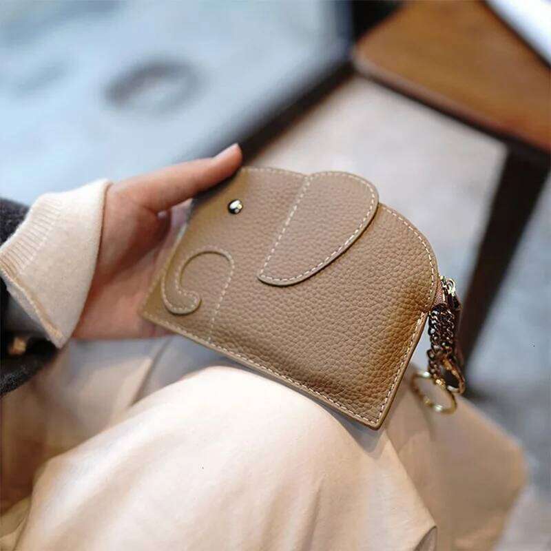 WERLLANDS 3D Elephant Embellished PU Leather Multi-Color Tassel Coin Pouch Card Holder Y260206