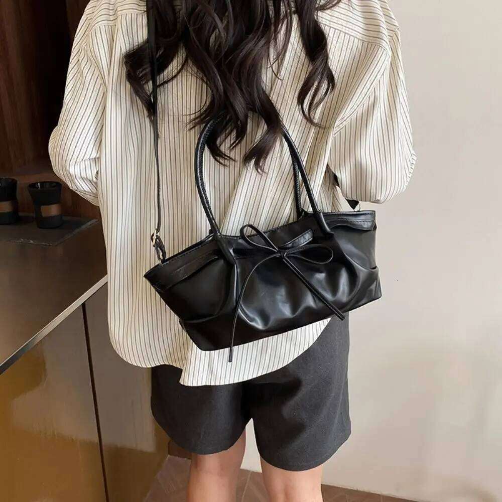 Tredny Designer Bowknot Bucket Gentle Pu Leather Bow Cross Body Casual Multi-color Women's Tote Bag Ladies Y260205