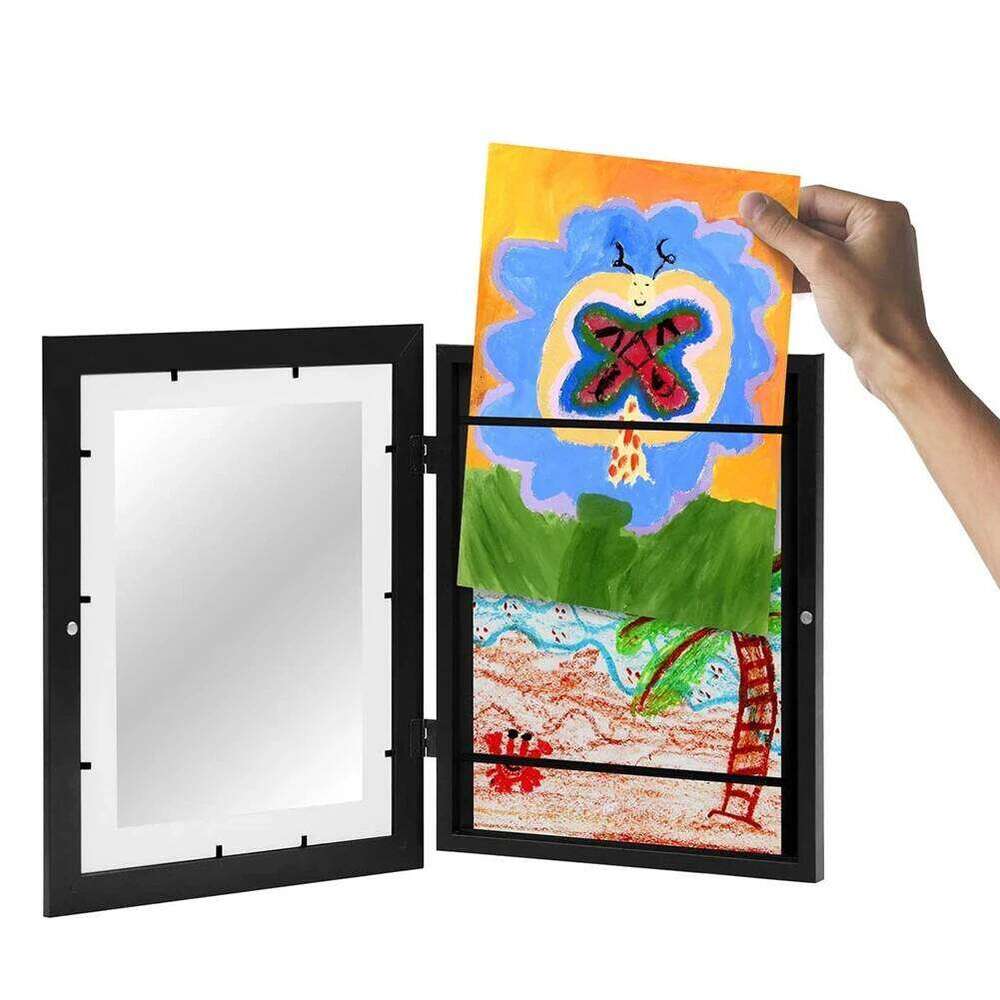 Picture 5.9x4.3 Inner Wooden Frames Wall Display Artwork Frame for Kids Drawings Artworks Art Projects S260205