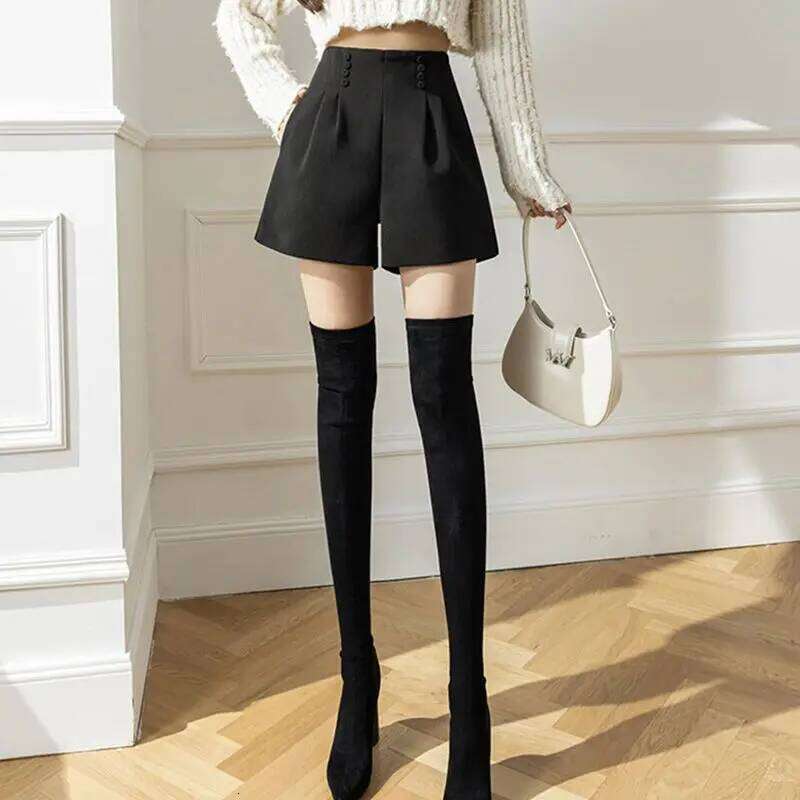 Design-sensing Suits Shorts Women Slim and High-waisted A-line Boot Versatile Casual Pants XJ260206