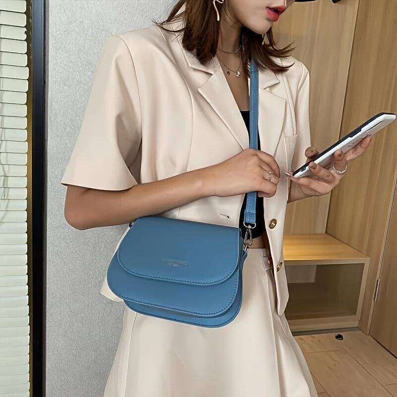 Fashionable Synthetic Leather Crossbody Womens Shoulder Bag, Simple Square Design, Adjustable Strap, Suitable for Daily Use XJ260129