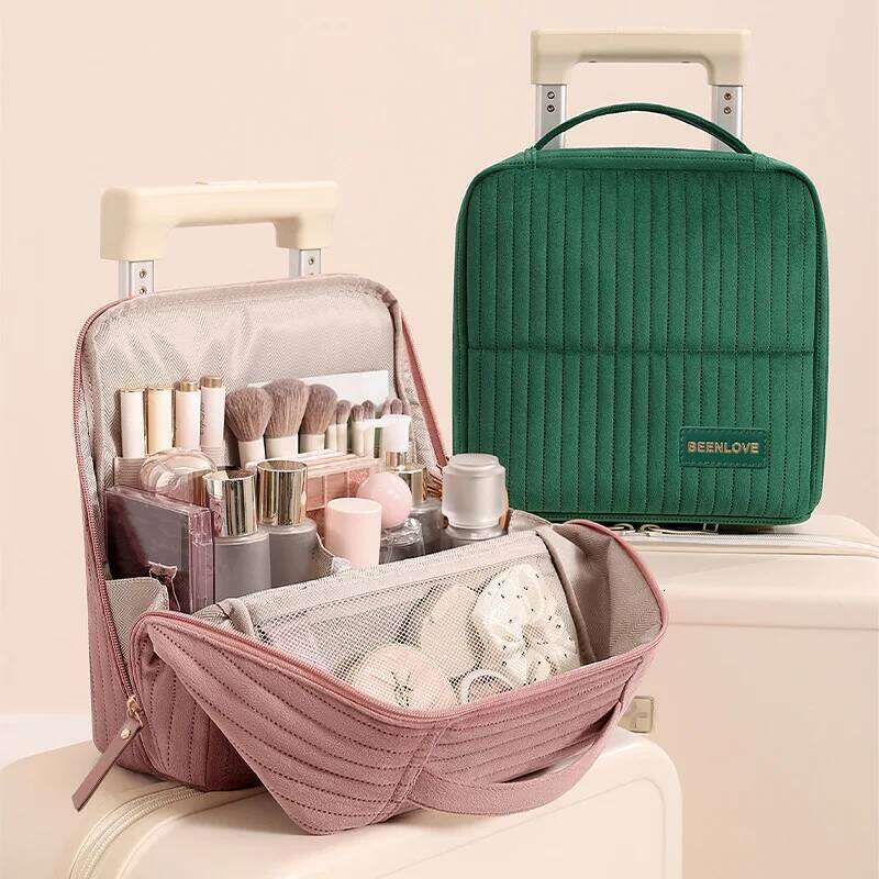 Winter Fall Large Capacity Travel Cosmetic Bag Multi-Pocket Makeup Organizer Pouch for Toiletries Brushes Cosmetics Storage Y260206