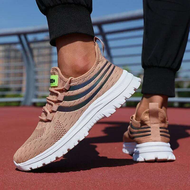 Running for Men Fashion Lightweight Knitted Mesh Breathable Non Slip Flat Shoes Outdoor Basketball Tennis Walking Sneakers