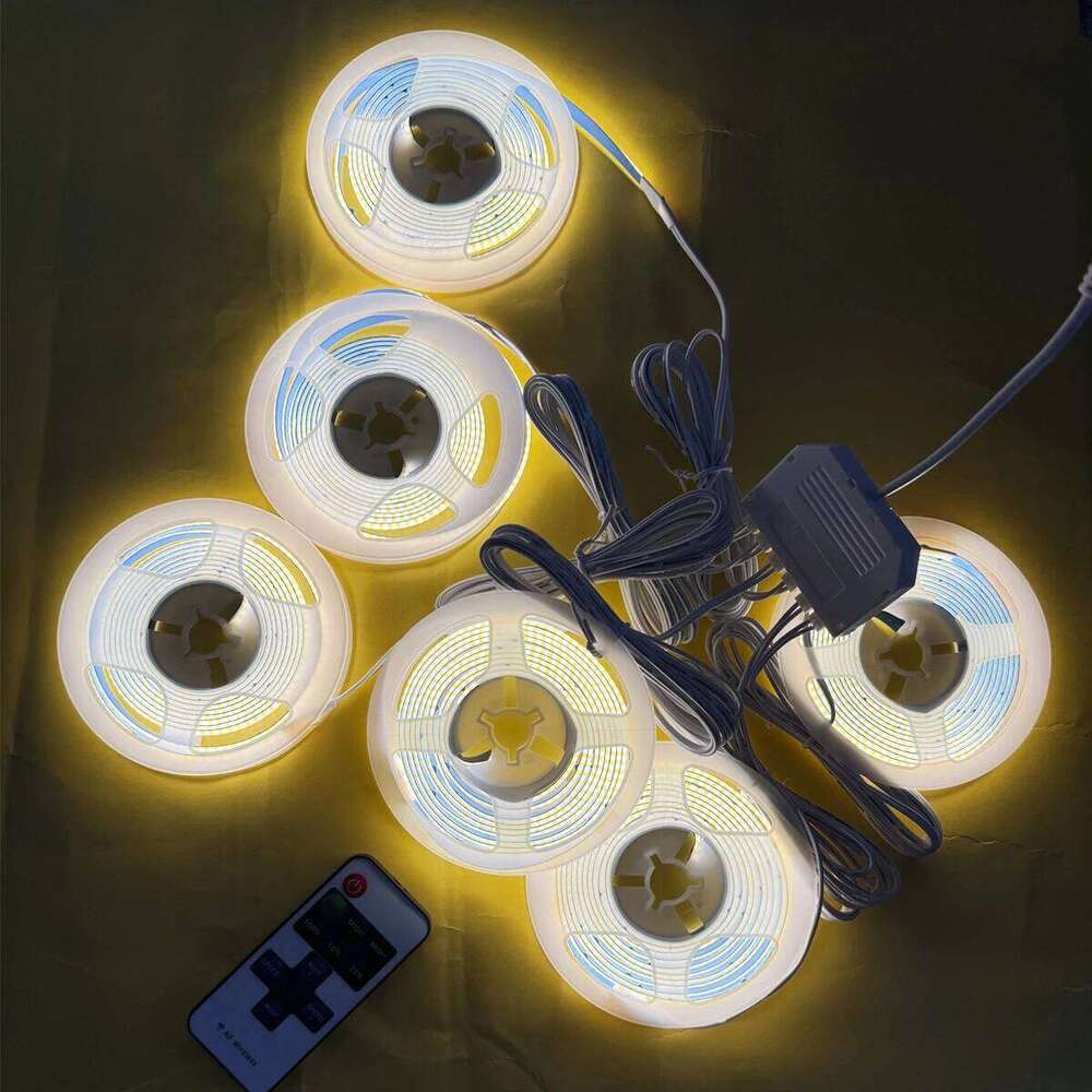 LED Under Cabinet RF Remote Control Dimmable Swtich Lamp Tape COB 320LEDs/m DIY Storage/Display Closet Light for Kitchen J Z260206