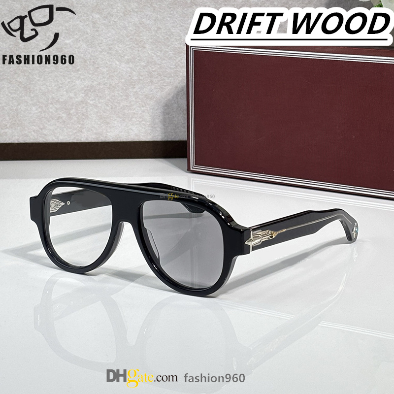 High Quality Acetate CHALLENGER Sunglasses For Men Women Designer Square Vintage Fashion Eyeglasses Handmade Sun Glasses UV400 DRIFTWOOD