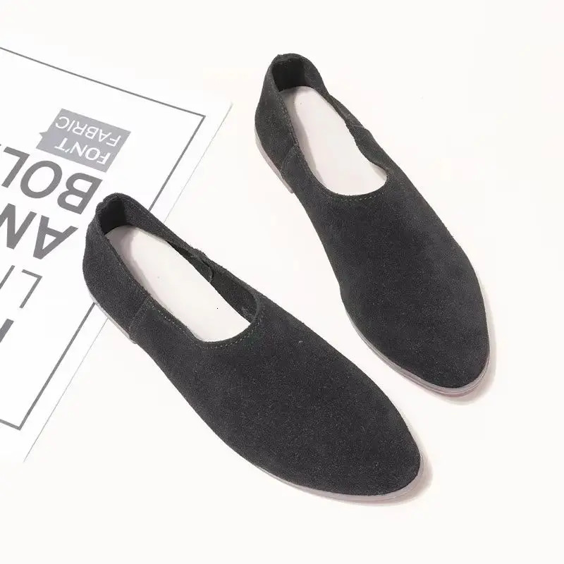 DIMANYU Women Spring Shoes Ballet Flats Slip-on Genuine Leather Large Size 41 42 43 Pointed Toe Womens Loafers 260124