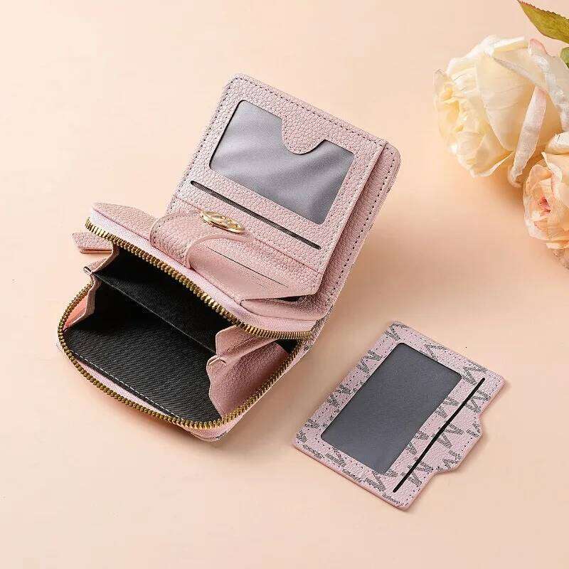 New Style Women's Wallet, Short, European and American PU High-end Coin Purse, Printed, Multi-card Slots, Small Wallet Y260206