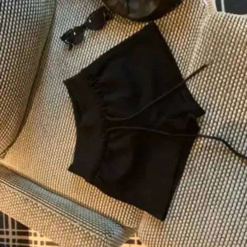 Deerskin High-waisted Casual Shorts for Women New Elastic Waist Slimming Outer Wear A-line XJ260206