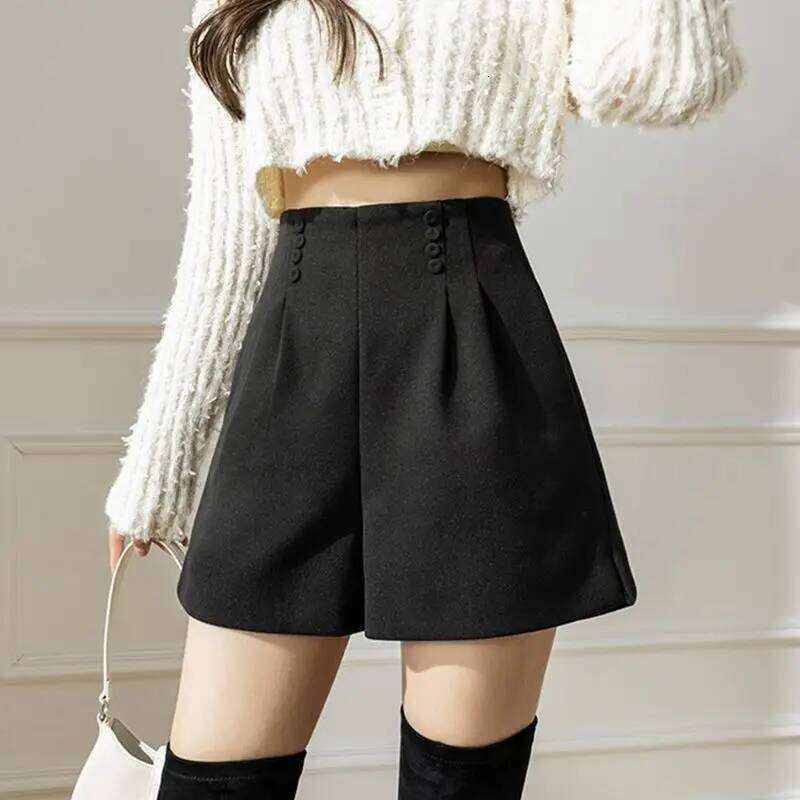 Design-sensing Suits Shorts Women Slim and High-waisted A-line Boot Versatile Casual Pants XJ260206