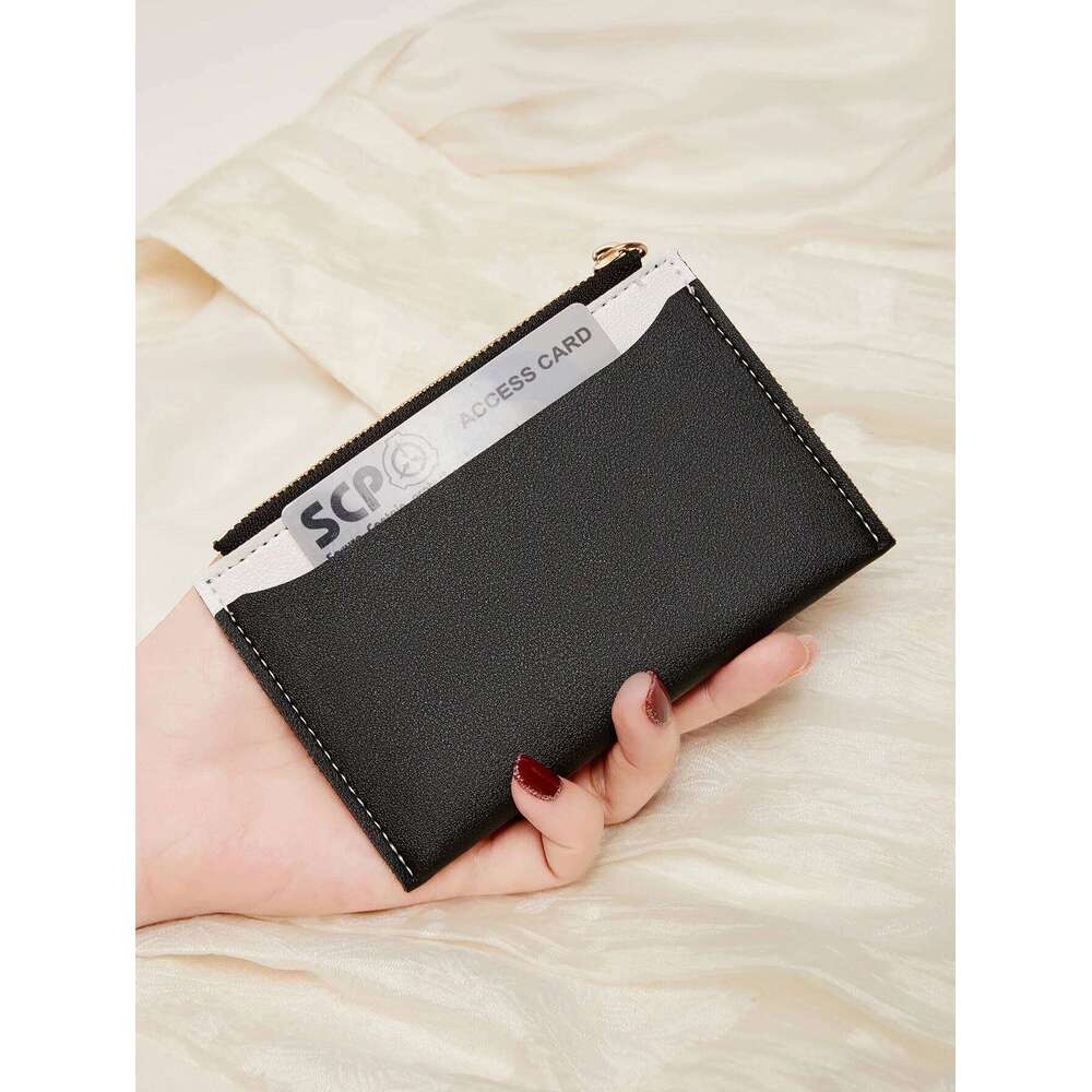 Fashionable ultra-thin women's bag simple mini compact PU leather credit card portable short multi slot zero wallet Y260206