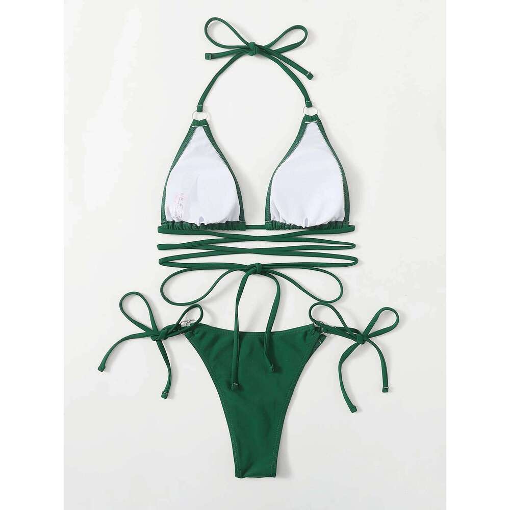 Sexy Micro Bikini 2023 Woman Swimsuit Criss Cross Swimwear Women String Thong Bikinis Set Female Bathing Suit Beach Wear biquini Z260206