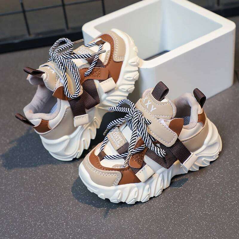 Kids Sport Chunky Mesh Breathable Casual Girls Sneakers children boy Shoes 26Y0206